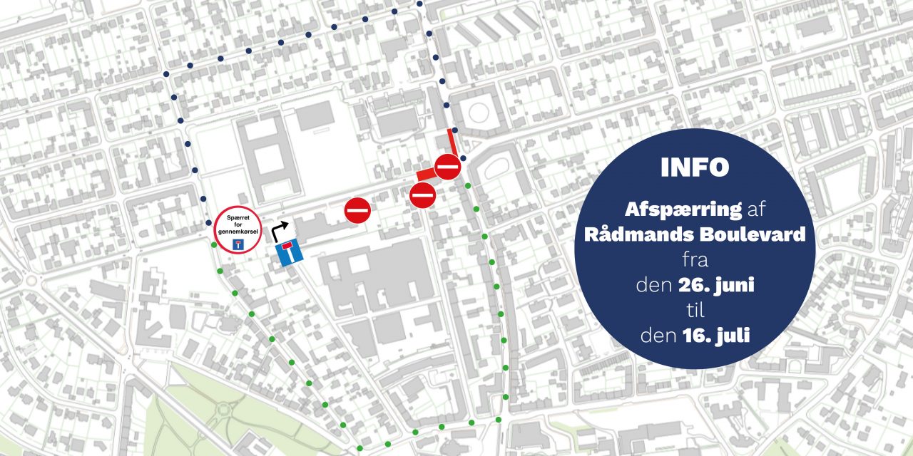 Kloakarbejde lukker igen Rådmands Boulevard