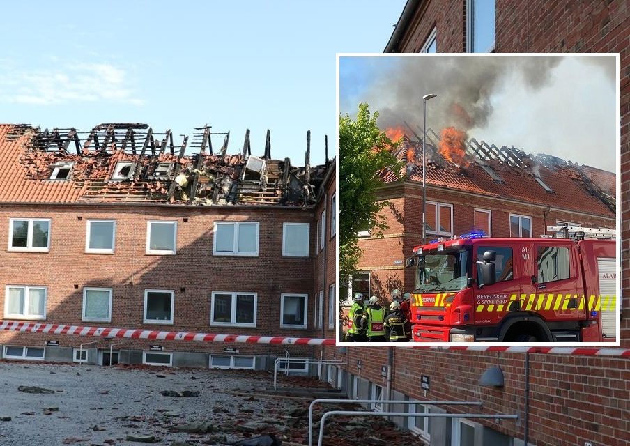 Måtte flygte fra storbrand: I dag møder man dette syn